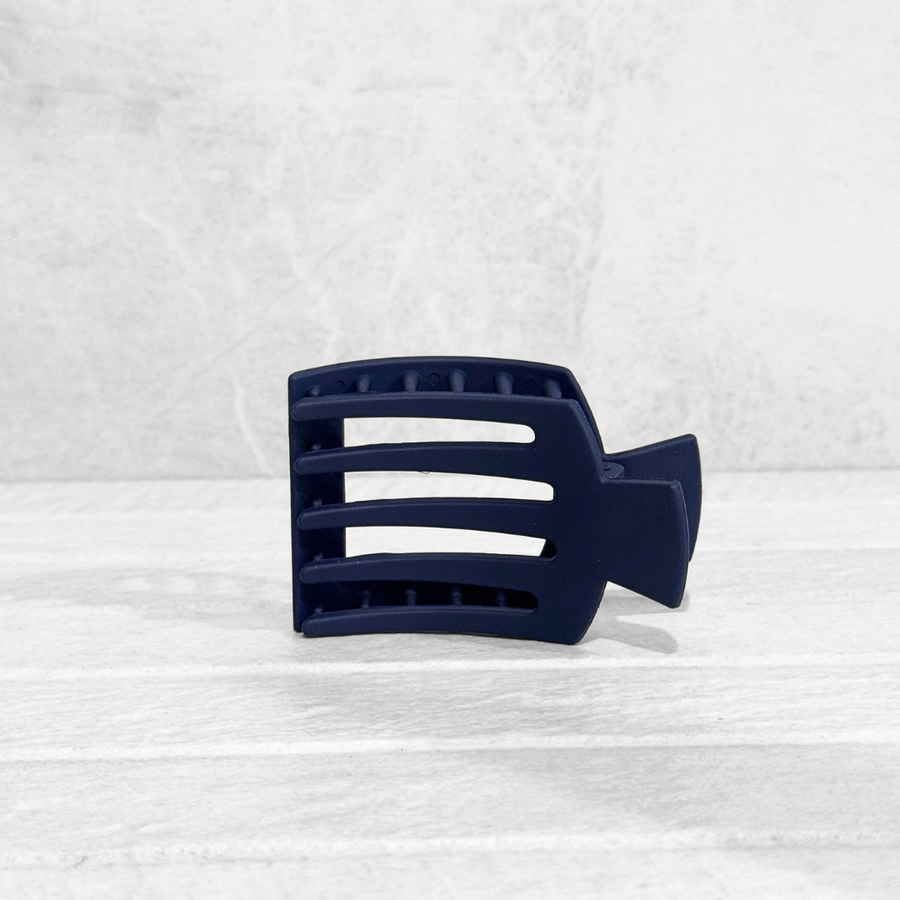Glam Flat Claw Clip Small Navy