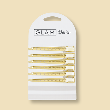 Glam Basics Flat Sectioning Clips Gold