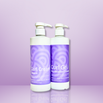 Clever Curl Curl Cream & Dry Weather Gel 450ml BESTIE BUNDLE