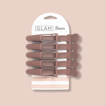 Glam Basics Alligator Clips Mocha