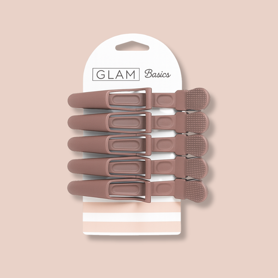 Glam Basics Alligator Clips Mocha