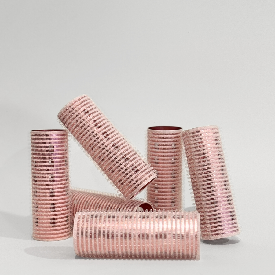 Glam Thermal Velcro Roller Pink Small