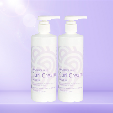 Clever Curl Fragrance Free Curl Cream 450ml TWIN BUNDLE