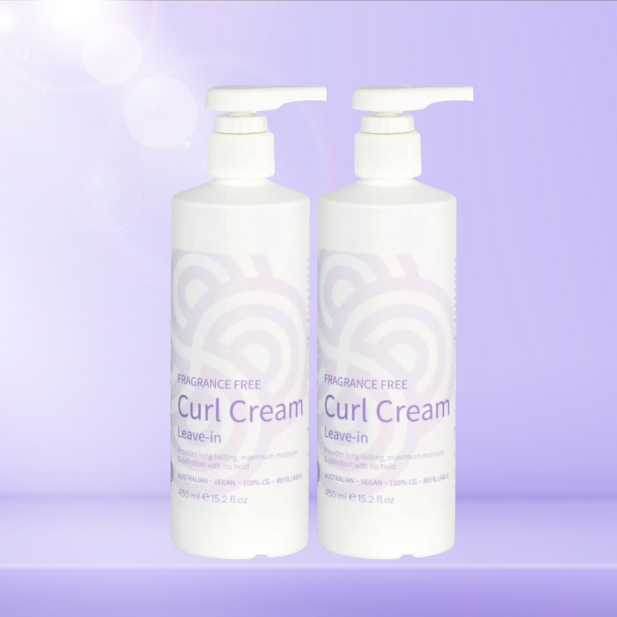 Clever Curl Fragrance Free Curl Cream 450ml TWIN BUNDLE