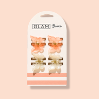 Glam Basics Butterfly Clips | Peaches & Cream 4pk