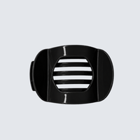 Glam Flat Curved Claw Clip Large Black