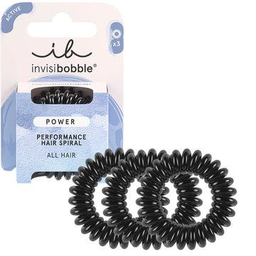 Invisibobble Power Performance Hair Spiral True Black 3pk