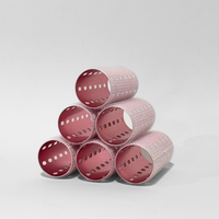 Glam Thermal Velcro Roller Pink Medium 6pc