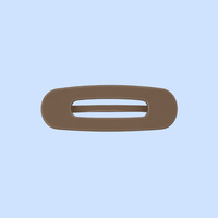 Glam Flat Wide Claw Clip Small | Dark Brown