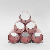Glam Thermal Velcro Roller Pink Medium 6pc