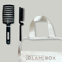 Glam Box Travel Bag Snow with Liquorice Miracle Brush & Liquorice Mini Miracle Bestie