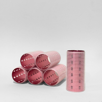 Glam Thermal Velcro Roller Pink Medium 6pc