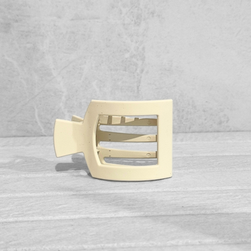 Glam Flat Claw Clip Small Cream