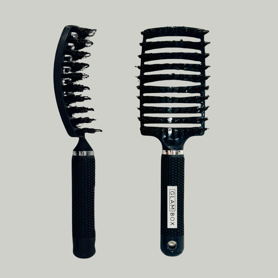 Glam Box Travel Bag Snow with Liquorice Miracle Brush & Liquorice Mini Miracle Bestie