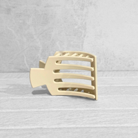 Glam Flat Claw Clip Small Cream