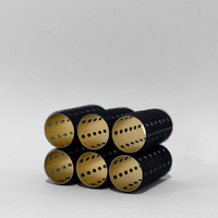 Glam Thermal Velcro Roller Black Medium 6pc