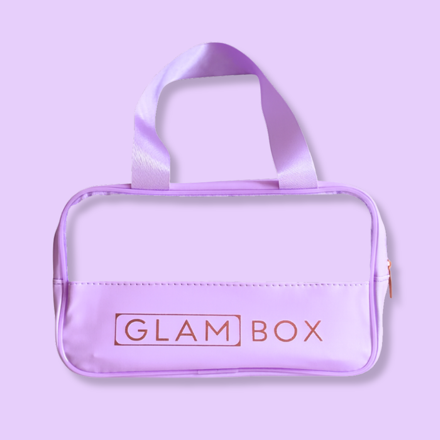 Glam Box Travel Bag Lavender with Lilac Mini Miracle & Eye Mask Lavender Bundle