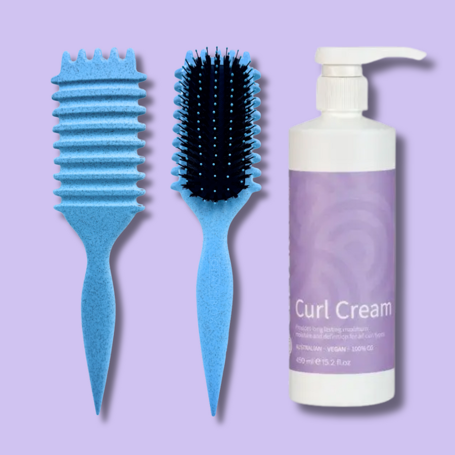Curl Brush Sky & Clever Curl Cream Bestie Bundle