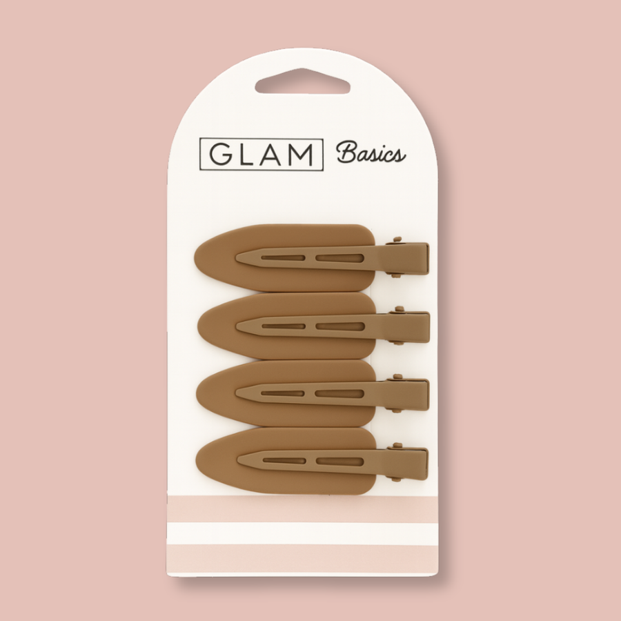 Glam Basics Creaseless Clips Caramel
