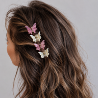 Glam Basics Butterfly Clips | White Rainbow 4pk