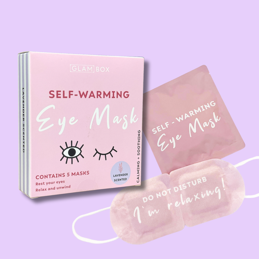 Glam Box Travel Bag Lavender & Self Warming Eye Mask Lavender Bestie Bundle