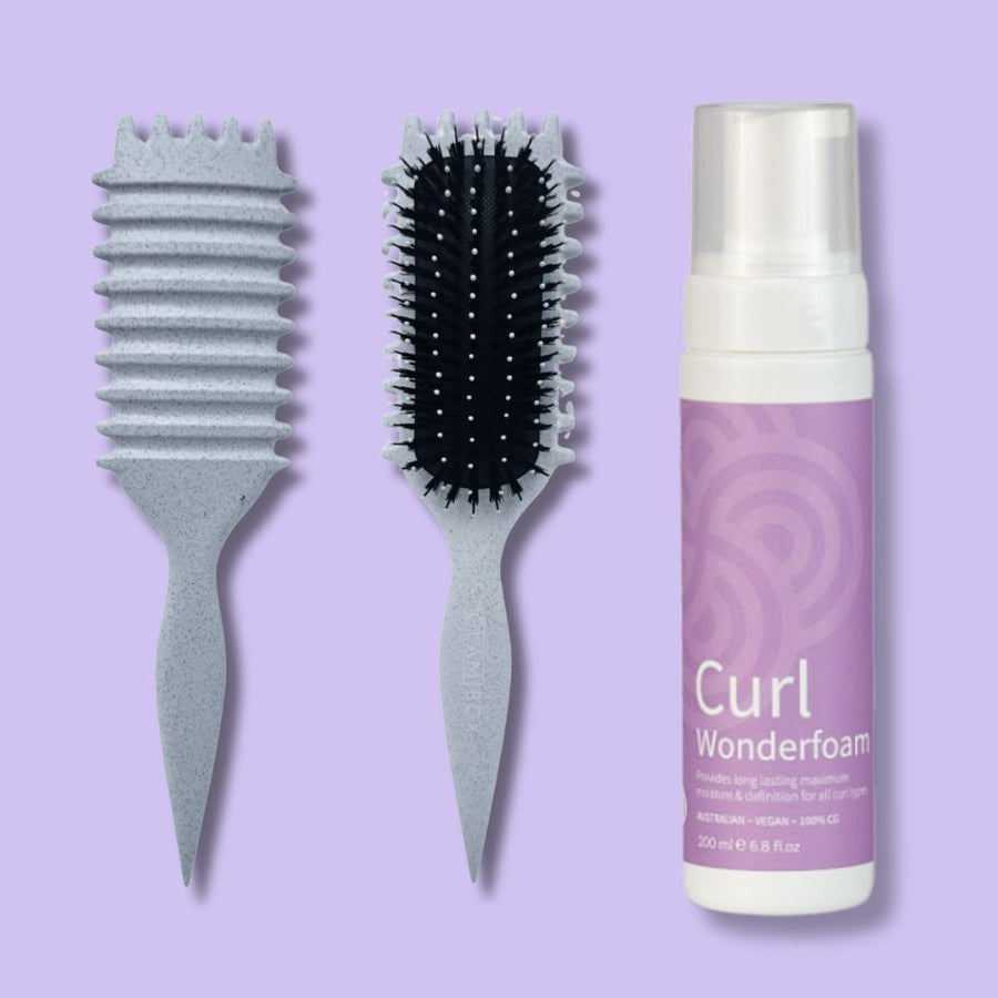 Curl Brush & Clever Curl Wonderfoam Bestie Bundle