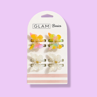 Glam Basics Butterfly Clips | White Rainbow 4pk