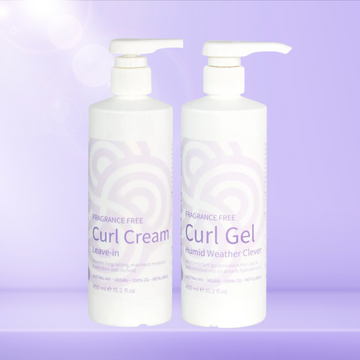 Clever Curl Fragrance Free Curl Cream & Humid Weather Gel 450ml BESTIE BUNDLE