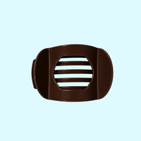 Glam Flat Curved Claw Clip Large Brunette