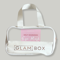 Glam Box Travel Bag Snow & Self Warming Eye Mask Chamomile Bestie Bundle