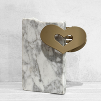 Glam Flat Claw Clip Large Heart Brunette