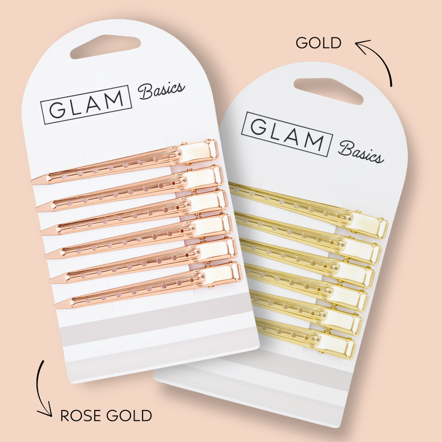 Glam Basics Flat Sectioning Clips Rose Gold