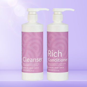 Clever Curl Cleanser & Rich Conditioner 450ml BESTIE BUNDLE