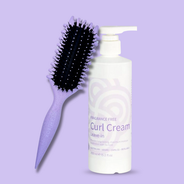 Curl Brush Lavender & Clever Curl Fragrance Free Cream Bestie Bundle