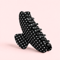 The Glam Claw Clip | Black Polka Dot
