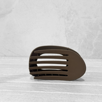 Glam Flat Claw Clip Large Matte Brunette