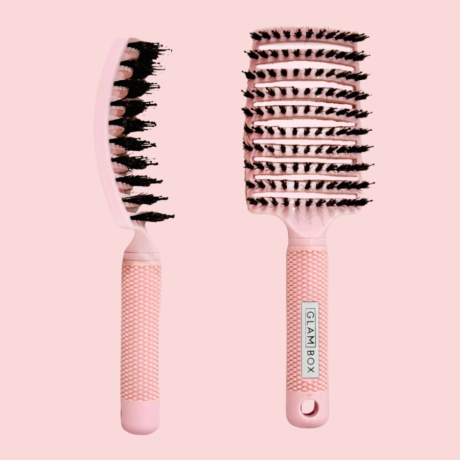 Glam Box Travel Bag Rose with Candy Miracle & Rose Gold Detangler Brush Bestie