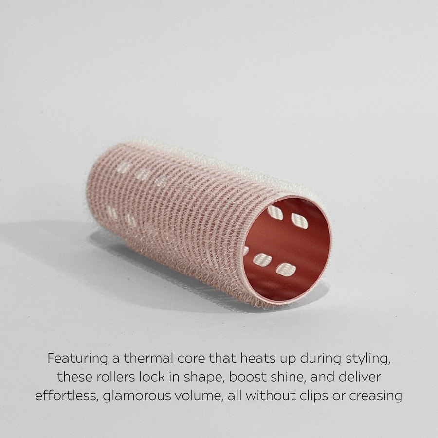 Glam Thermal Velcro Roller Pink Small