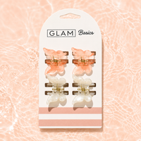 Glam Basics Butterfly Clips | Peaches & Cream 4pk