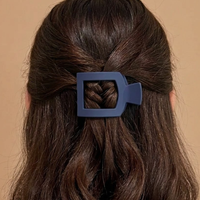 Glam Flat Claw Clip Small Navy