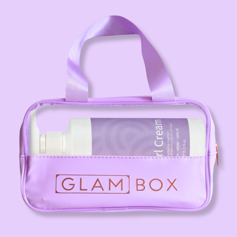 Clever Curl Curl Cream & Humid Weather Gel 450ml & GB Travel bag Lavender BESTIE BUNDLE