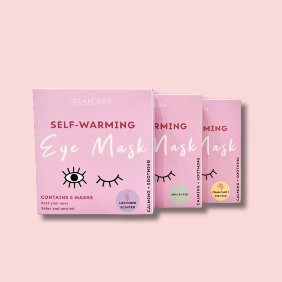 Glam Box Travel Bag Rose & Self Warming Eye Mask Triple Bestie Bundle