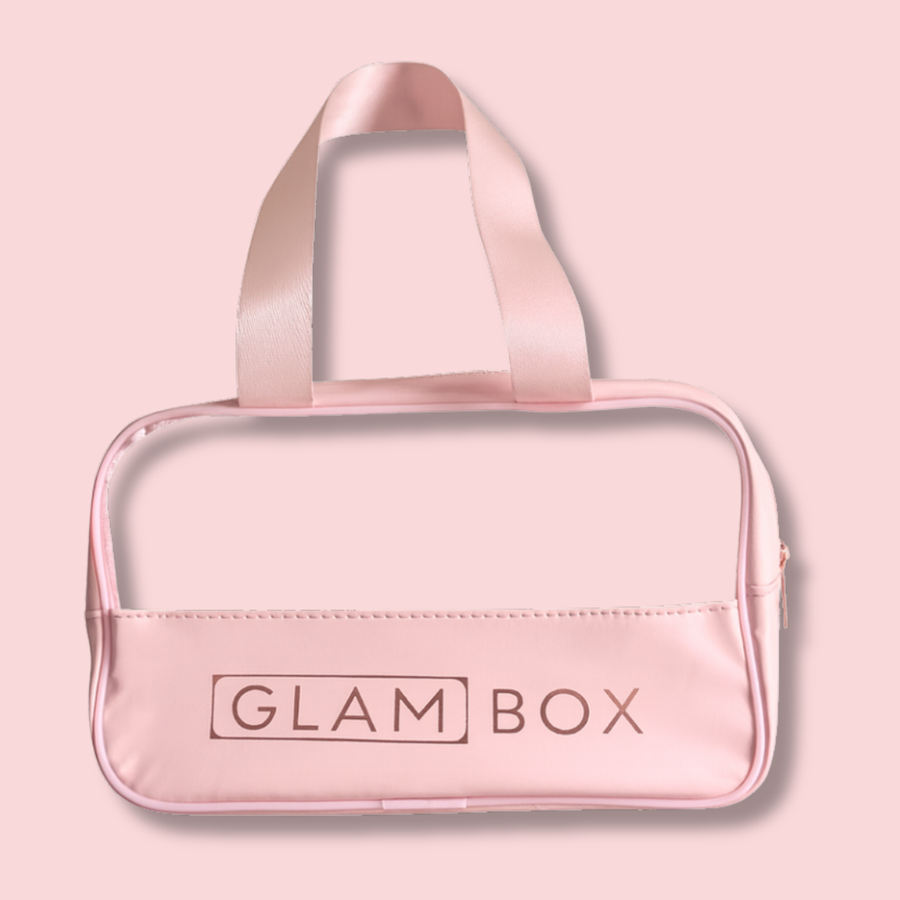 Glam Box Travel Bag Rose & Self Warming Eye Mask Triple Bestie Bundle