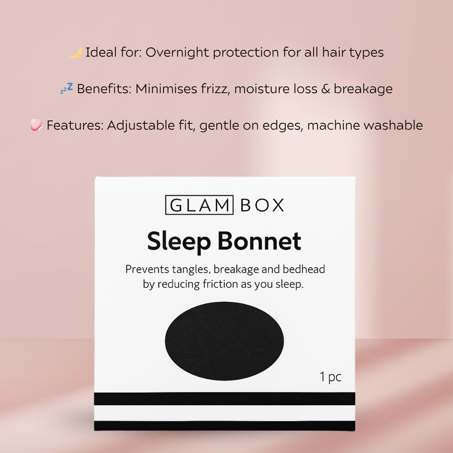 Glam Sleek Styler Brush Rose Gold & Black Sleep Bonnet Bestie Bundle