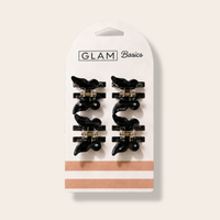 Glam Basics Butterfly Clips | Black Collection 4pk