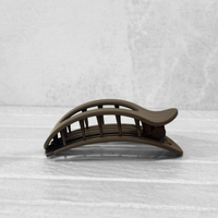 Glam Flat Claw Clip Large Matte Brunette