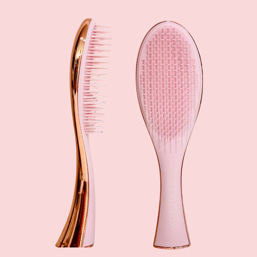 Glam Box Travel Bag Rose with Candy Miracle & Rose Gold Detangler Brush Bestie