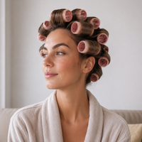 Glam Thermal Velcro Roller Pink Small 6pc