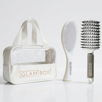 Glam Box Travel Bag Snow with Snow Miracle & Pearl Detangler Brush Bestie