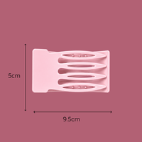 Glam Flat Wave Claw Clip Large | Pink